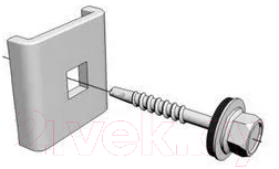 Крепление для забора Белзабор 36x56 Zn+ Ral8017