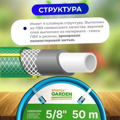 Шланг поливочный Startul ST6040-5/8-50