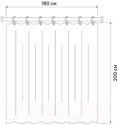 Шторка-занавеска для ванны IDDIS P08PE18i11