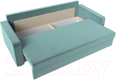 Диван Лига Диванов Лига-009 / 118041 (велюр бирюзовый)