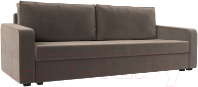 Диван Лига Диванов Лига-009 / 118044 (велюр коричневый) - фото