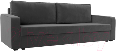Диван Лига Диванов Лига-009 / 118045 (велюр серый) - фото
