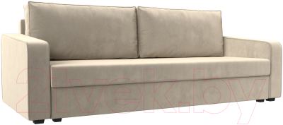 Диван Лига Диванов Лига-009 / 118048 (микровельвет бежевый) - фото