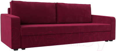 Диван Лига Диванов Лига-009 / 118049 (микровельвет бордовый) - фото