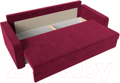 Диван Лига Диванов Лига-009 / 118049 (микровельвет бордовый)
