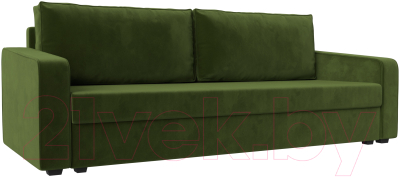 Диван Лига Диванов Лига-009 / 118051 (микровельвет зеленый) - фото