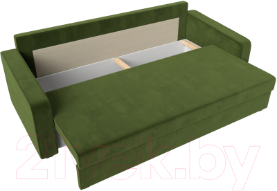 Диван Лига Диванов Лига-009 / 118051 (микровельвет зеленый)