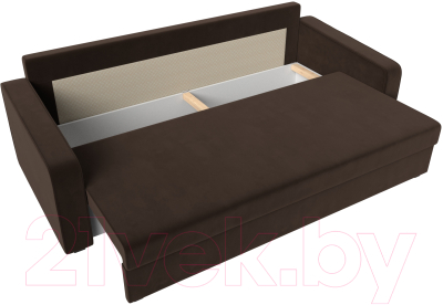 Диван Лига Диванов Лига-009 / 118053 (микровельвет коричневый)