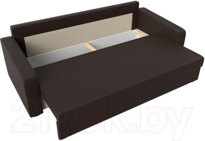 Диван Лига Диванов Лига-009 / 118064 (экокожа коричневый)