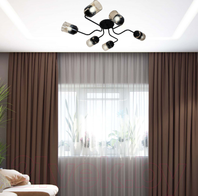 Люстра Элетех Техно 162 НСБ 01-6х60-114 Е27 / 1005404588 (черный)