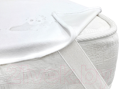 Наматрасник защитный Luxsonia Caress Непромокаемый с резинкой на 4 угла 120x200 / Мр0000-0 - фото