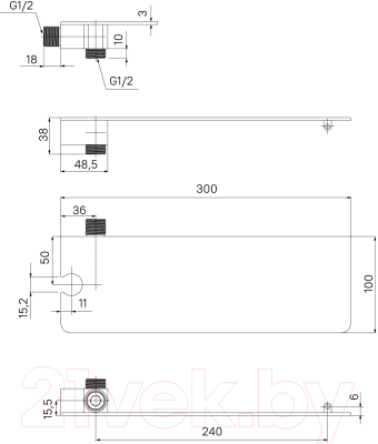 Подключение для душевого шланга IDDIS Slide SLIAC00i62