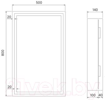 Шкаф с зеркалом для ванной IDDIS Zodiac ZOD5000i99