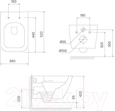 Унитаз подвесной IDDIS Torr TORRDSEi25