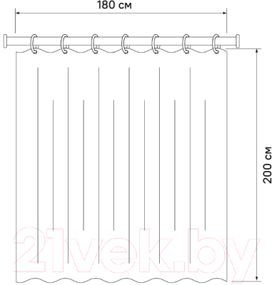 Шторка-занавеска для ванны IDDIS Promo P03PV18i11