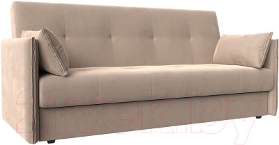 Диван Лига Диванов Лига-018 / 117835 (велюр бежевый) - фото