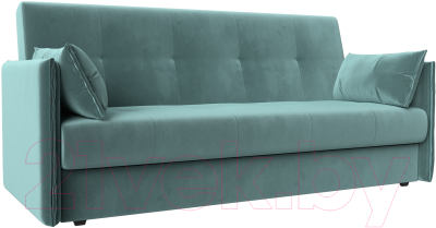 Диван Лига Диванов Лига-018 / 117837 (велюр бирюзовый) - фото