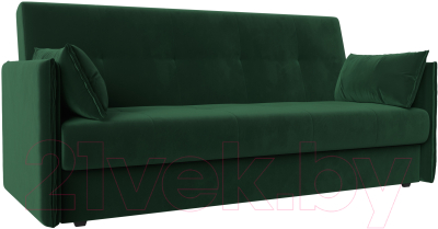 Диван Лига Диванов Лига-018 / 117841 (велюр зеленый) - фото