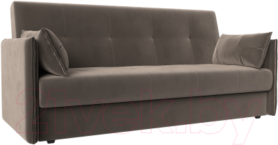 Диван Лига Диванов Лига-018 / 117843 (велюр коричневый) - фото