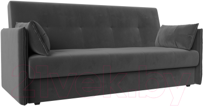 Диван Лига Диванов Лига-018 / 117845 (велюр серый) - фото
