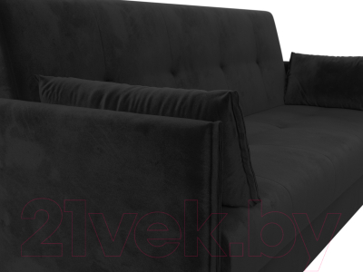 Диван Лига Диванов Лига-018 / 117849 (велюр черный)