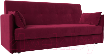 Диван Лига Диванов Лига-018 / 117854 (микровельвет бордовый) - фото