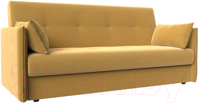 Диван Лига Диванов Лига-018 / 117856 (микровельвет желтый) - фото