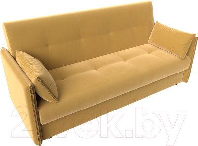 Диван Лига Диванов Лига-018 / 117856 (микровельвет желтый)