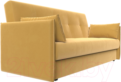Диван Лига Диванов Лига-018 / 117856 (микровельвет желтый)