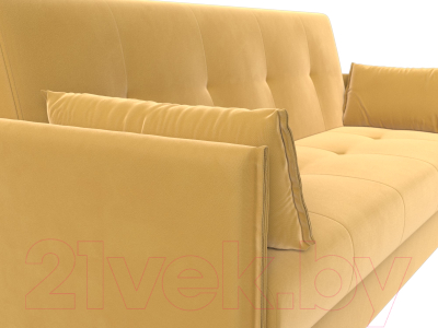 Диван Лига Диванов Лига-018 / 117856 (микровельвет желтый)