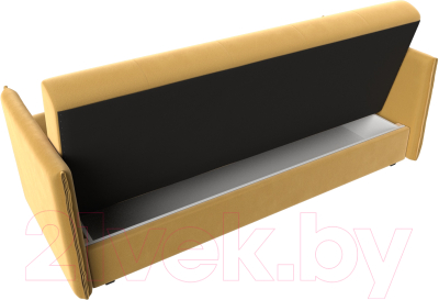 Диван Лига Диванов Лига-018 / 117856 (микровельвет желтый)