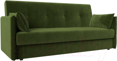 Диван Лига Диванов Лига-018 / 117858 (микровельвет зеленый) - фото