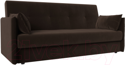 Диван Лига Диванов Лига-018 / 117862 (микровельвет коричневый) - фото