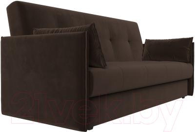 Диван Лига Диванов Лига-018 / 117862 (микровельвет коричневый)