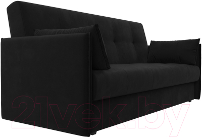 Диван Лига Диванов Лига-018 / 117868 (микровельвет черный)