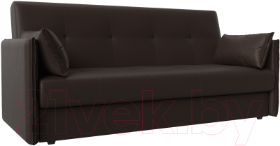 Диван Лига Диванов Лига-018 / 117887 (экокожа коричневый) - фото