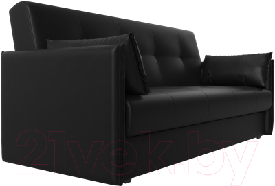 Диван Лига Диванов Лига-018 / 117889 (экокожа черный)