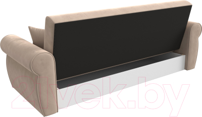 Диван Лига Диванов Лига-019 / 118333 (велюр бежевый/подушки бежевый)