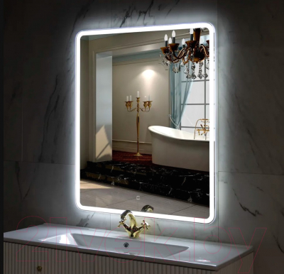 Зеркало Пекам Marta 1 50x80 / marta1-50х80s (с подсветкой и сенсором на прикосновение)