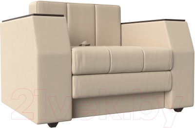 Кресло-кровать Лига Диванов Атлантида / 27861 (экокожа бежевый) - фото