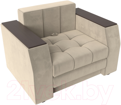 Кресло-кровать Лига Диванов Атлантида / 28413 (микровельвет бежевый)