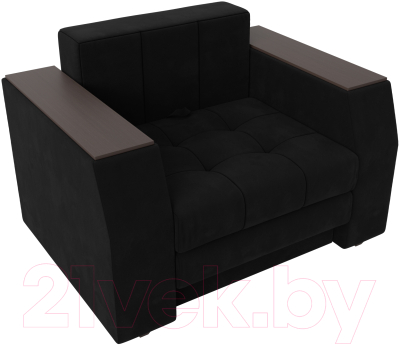 Кресло-кровать Лига Диванов Атлантида / 28418 (микровельвет черный)