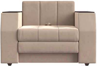 Кресло-кровать Лига Диванов Атлантида / 113835 (велюр бежевый)