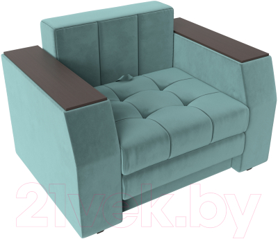 Кресло-кровать Лига Диванов Атлантида / 113836 (велюр бирюзовый)