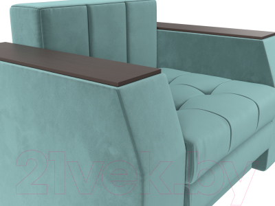 Кресло-кровать Лига Диванов Атлантида / 113836 (велюр бирюзовый)