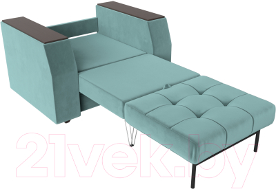 Кресло-кровать Лига Диванов Атлантида / 113836 (велюр бирюзовый)