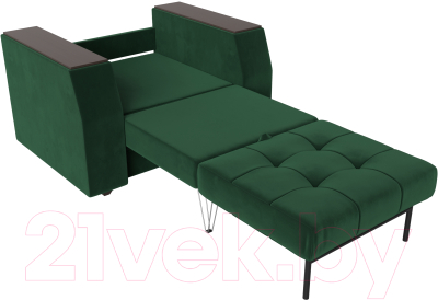 Кресло-кровать Лига Диванов Атлантида / 113838 (велюр зеленый)