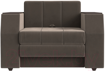 Кресло-кровать Лига Диванов Атлантида / 113839 (велюр коричневый)