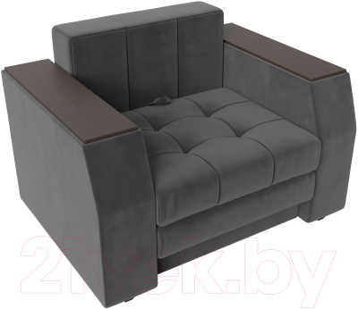 Кресло-кровать Лига Диванов Атлантида / 113840 (велюр серый)