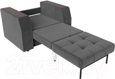 Кресло-кровать Лига Диванов Атлантида / 113840 (велюр серый)